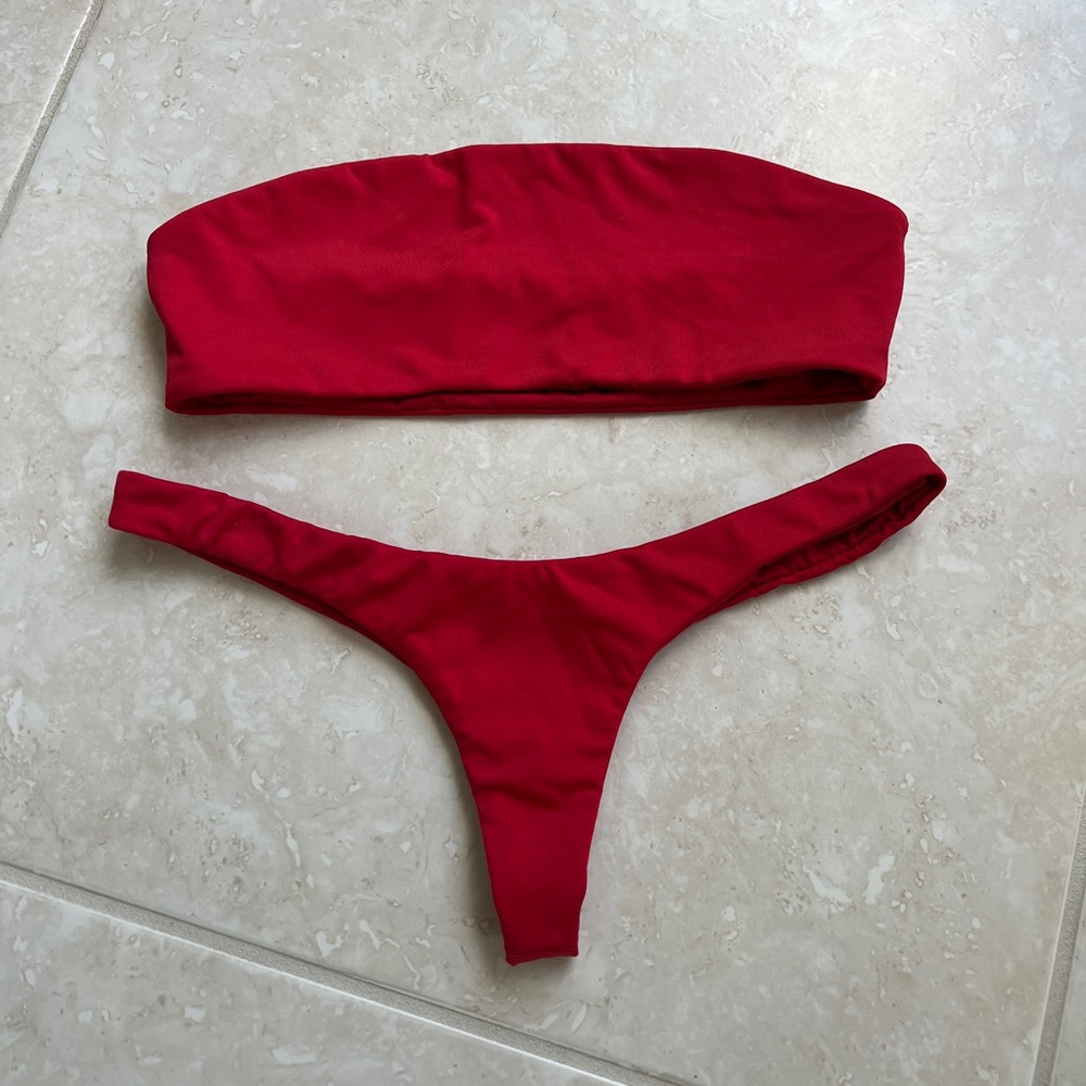 Red Coulbourne Bikini Top Only! - Picture 2 of 5
